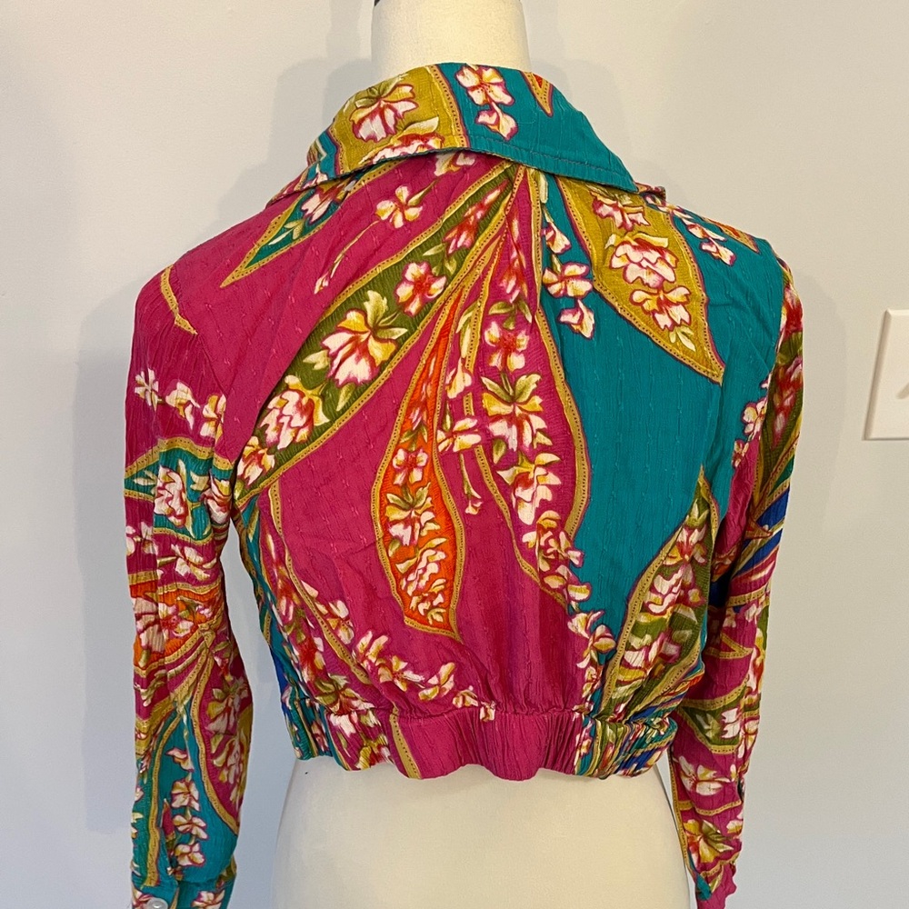 Colorful Floral Women's Top haute hippie - Picture 5 of 8